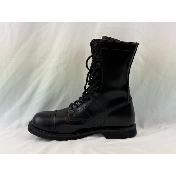 Rothco Black Leather Jump Boots Tactical Army Paratrooper Laceup High Impact 10" - Picture 5 of 8